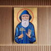 Cuadro «San Chárbel Makhlouf» pintado a mano en acrílico sobre lienzo