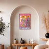 Cuadro «San Gabriel y la Virgen» pintado a mano en acrílico sobre lienzo