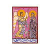 Cuadro «San Gabriel y la Virgen» pintado a mano en acrílico sobre lienzo