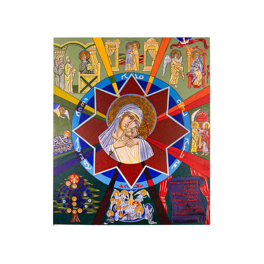 Cuadro «Novena de Navidad» pintado a mano en acrílico sobre lienzo