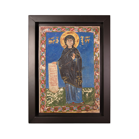 Cuadro «Theotokos, Madre de Dios» pintado a mano en acrílico sobre lienzo